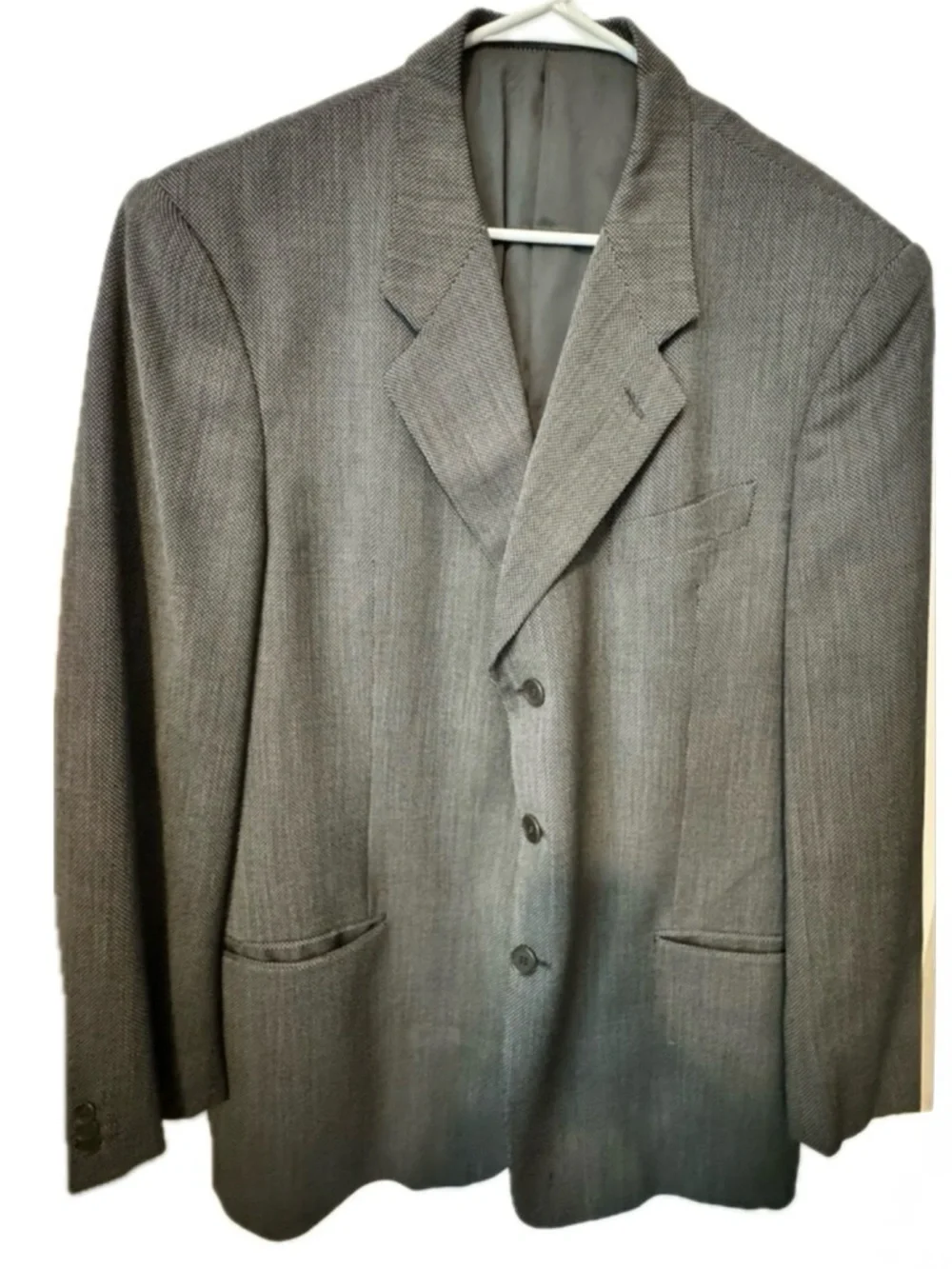 Giorgio Armani Collezioni Wool Blazer Neiman Marcus Gray Houndstooth